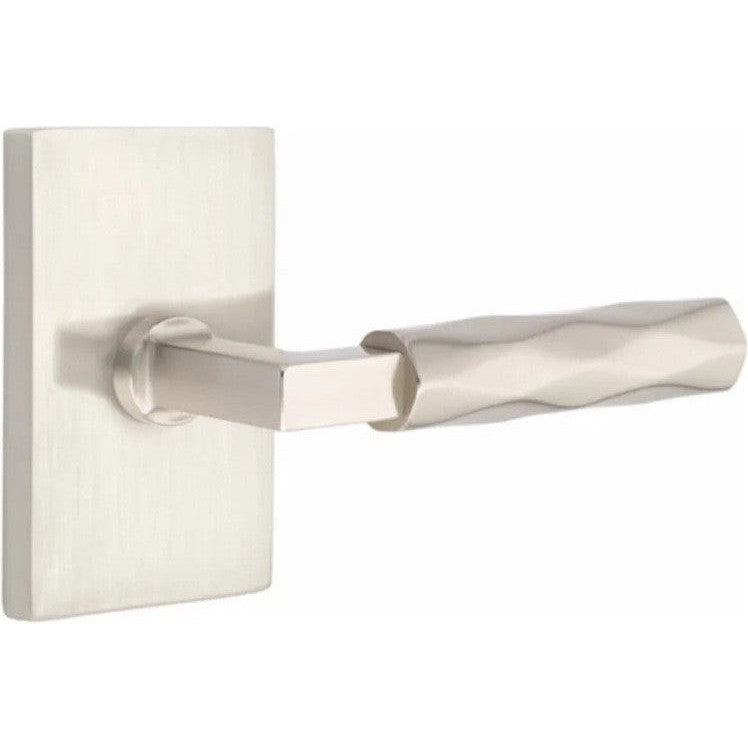 Emtek Select L-Square Tribeca Lever with Modern Rectangular Rosette in finish