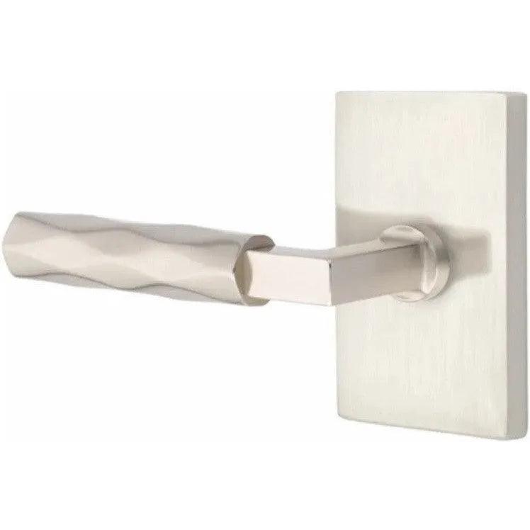 Emtek Select L-Square Tribeca Lever with Modern Rectangular Rosette 