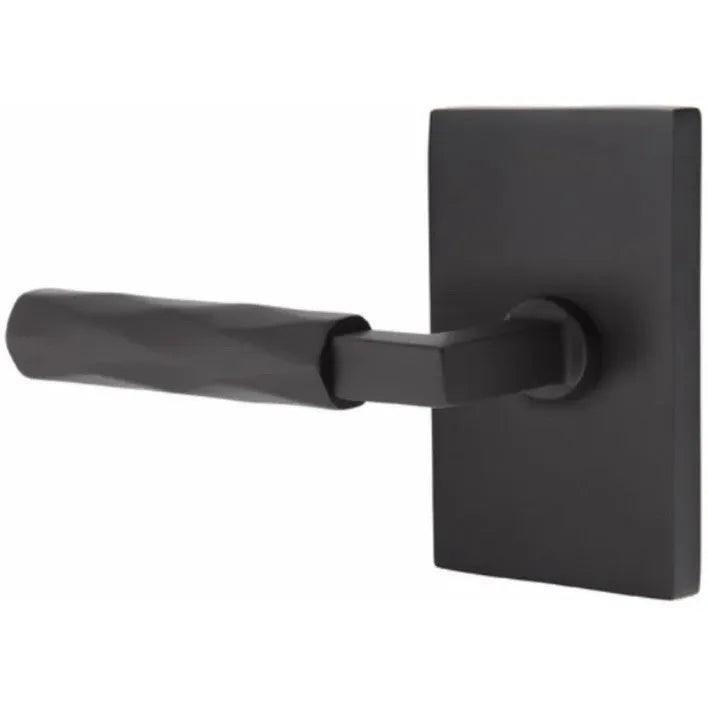 Emtek Select L-Square Tribeca Lever with Modern Rectangular Rosette 