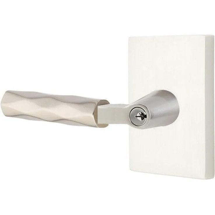 Emtek Select L-Square Tribeca Lever with Modern Rectangular Rosette 