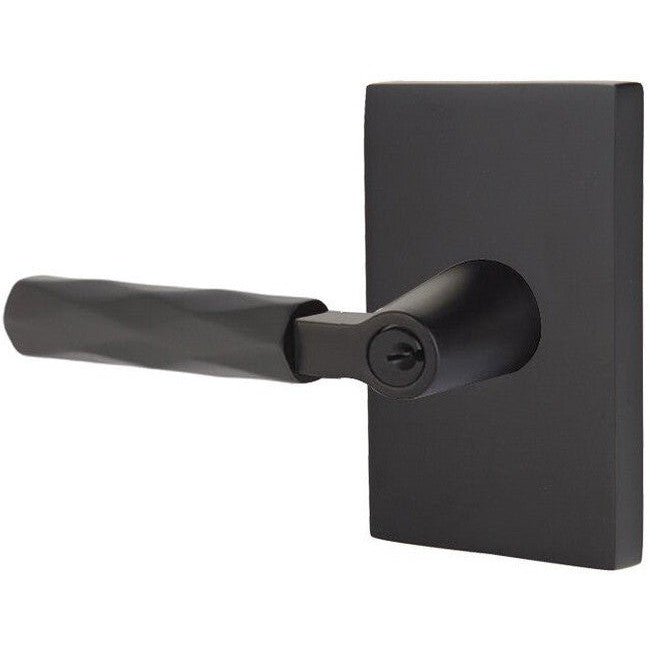 Emtek Select L-Square Tribeca Lever with Modern Rectangular Rosette in finish