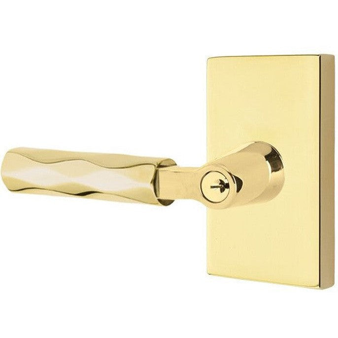 Emtek Select L-Square Tribeca Lever with Modern Rectangular Rosette in finish