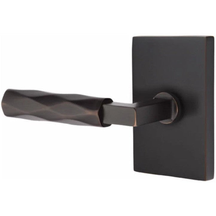 Emtek Select L-Square Tribeca Lever with Modern Rectangular Rosette in finish