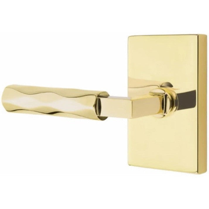 Emtek Select L-Square Tribeca Lever with Modern Rectangular Rosette in finish