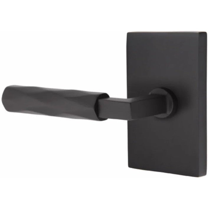 Emtek Select L-Square Tribeca Lever with Modern Rectangular Rosette in finish