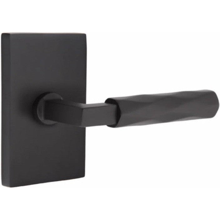 Emtek Select L-Square Tribeca Lever with Modern Rectangular Rosette in finish