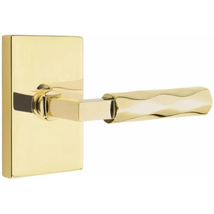 Emtek Select L-Square Tribeca Lever with Modern Rectangular Rosette in finish