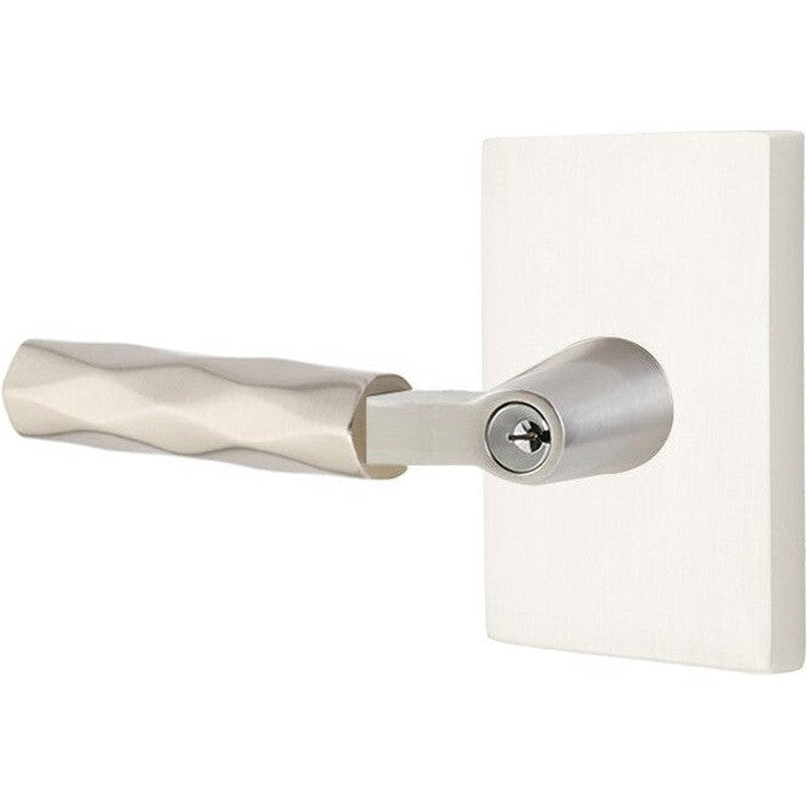 Emtek Select L-Square Tribeca Lever with Modern Rectangular Rosette in finish