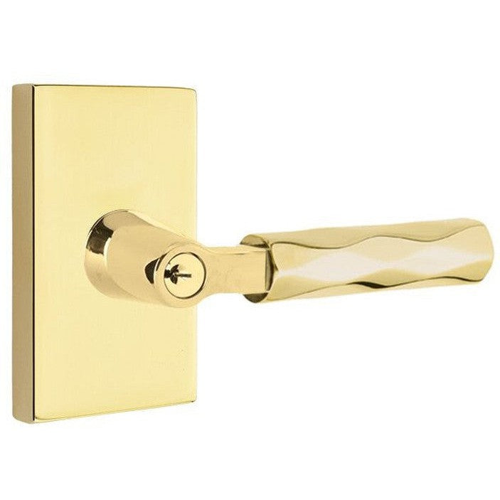 Emtek Select L-Square Tribeca Lever with Modern Rectangular Rosette in finish