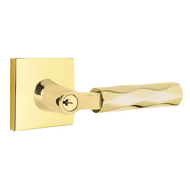 Emtek Select L-Square Tribeca Lever with Square Rosette in finish