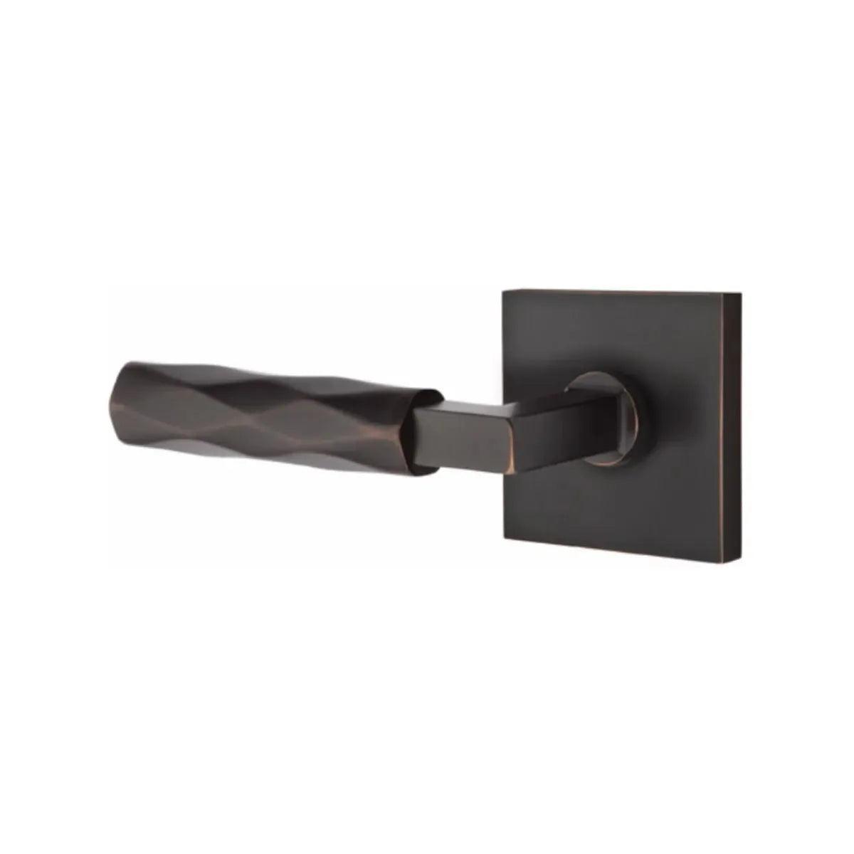 Emtek Select L-Square Tribeca Lever with Square Rosette Oil Rubbed Bronze