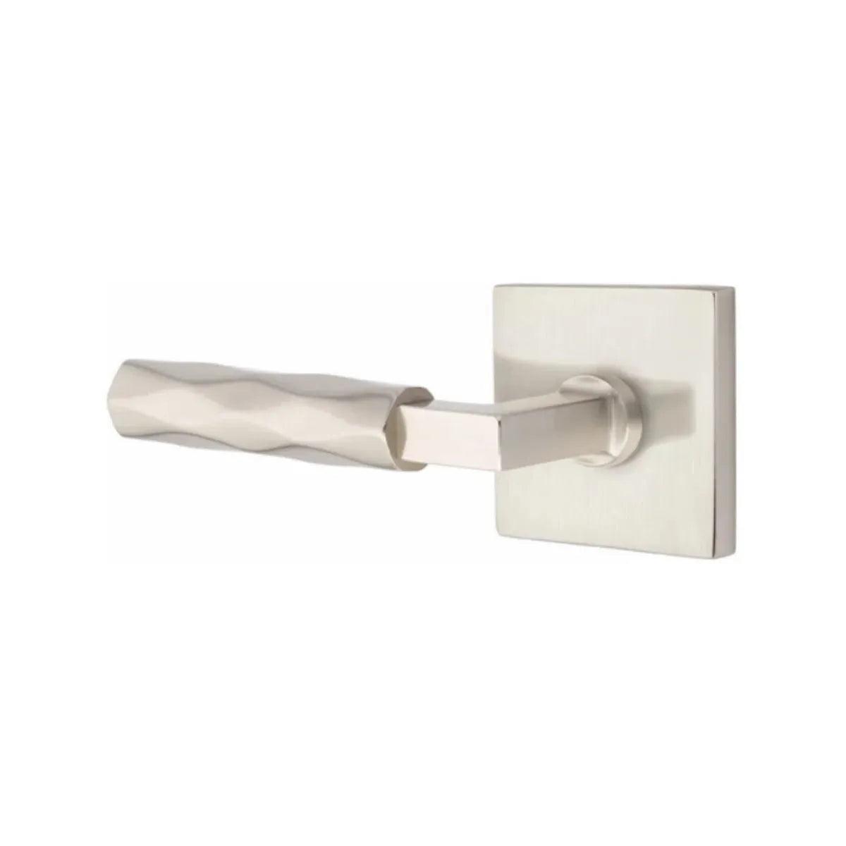 Emtek Select L-Square Tribeca Lever with Square Rosette Satin Nickel
