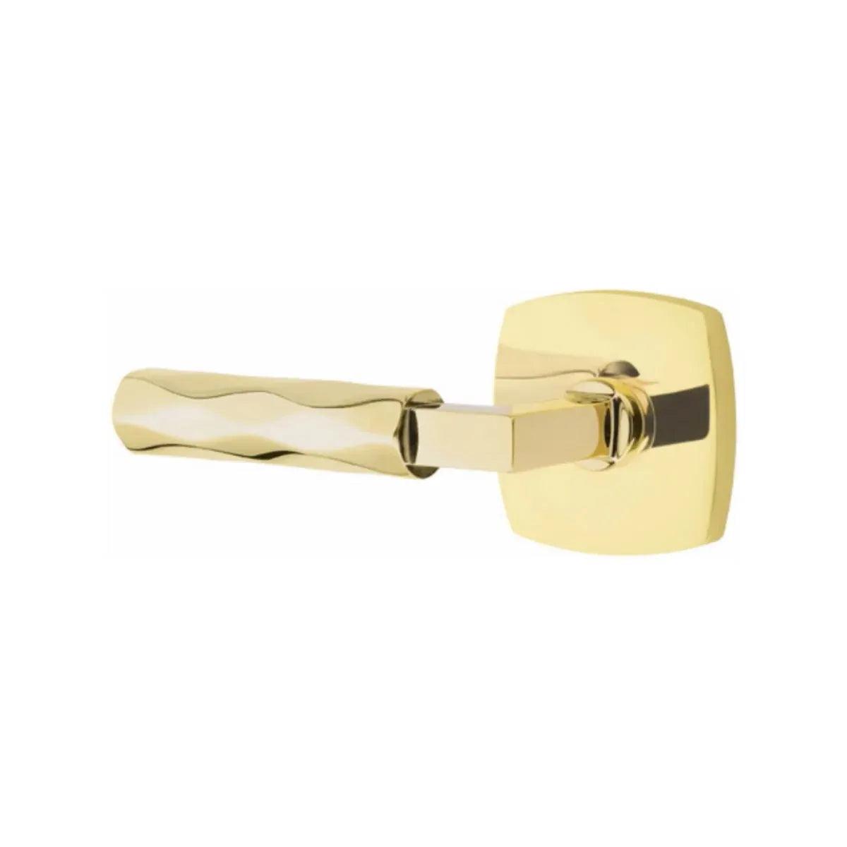 Emtek Select L-Square Tribeca Lever with Urban Modern Rosette 