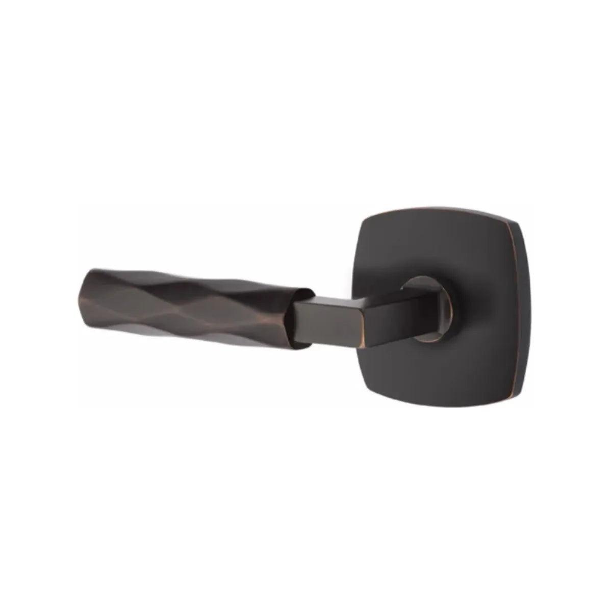 Emtek Select L-Square Tribeca Lever with Urban Modern Rosette 