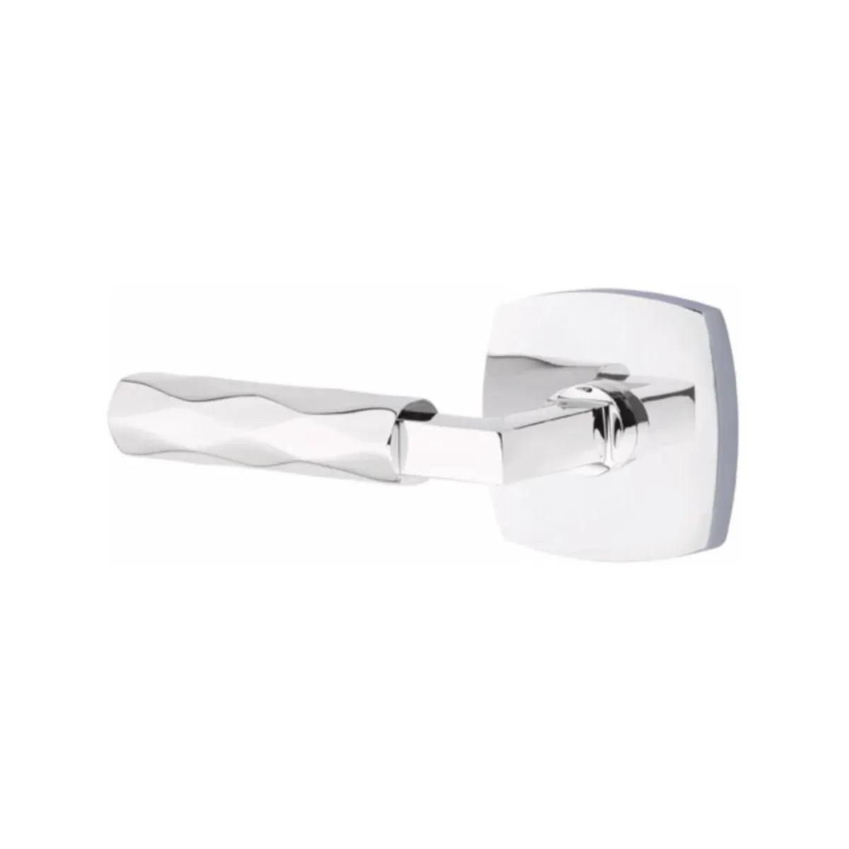 Emtek Select L-Square Tribeca Lever with Urban Modern Rosette 