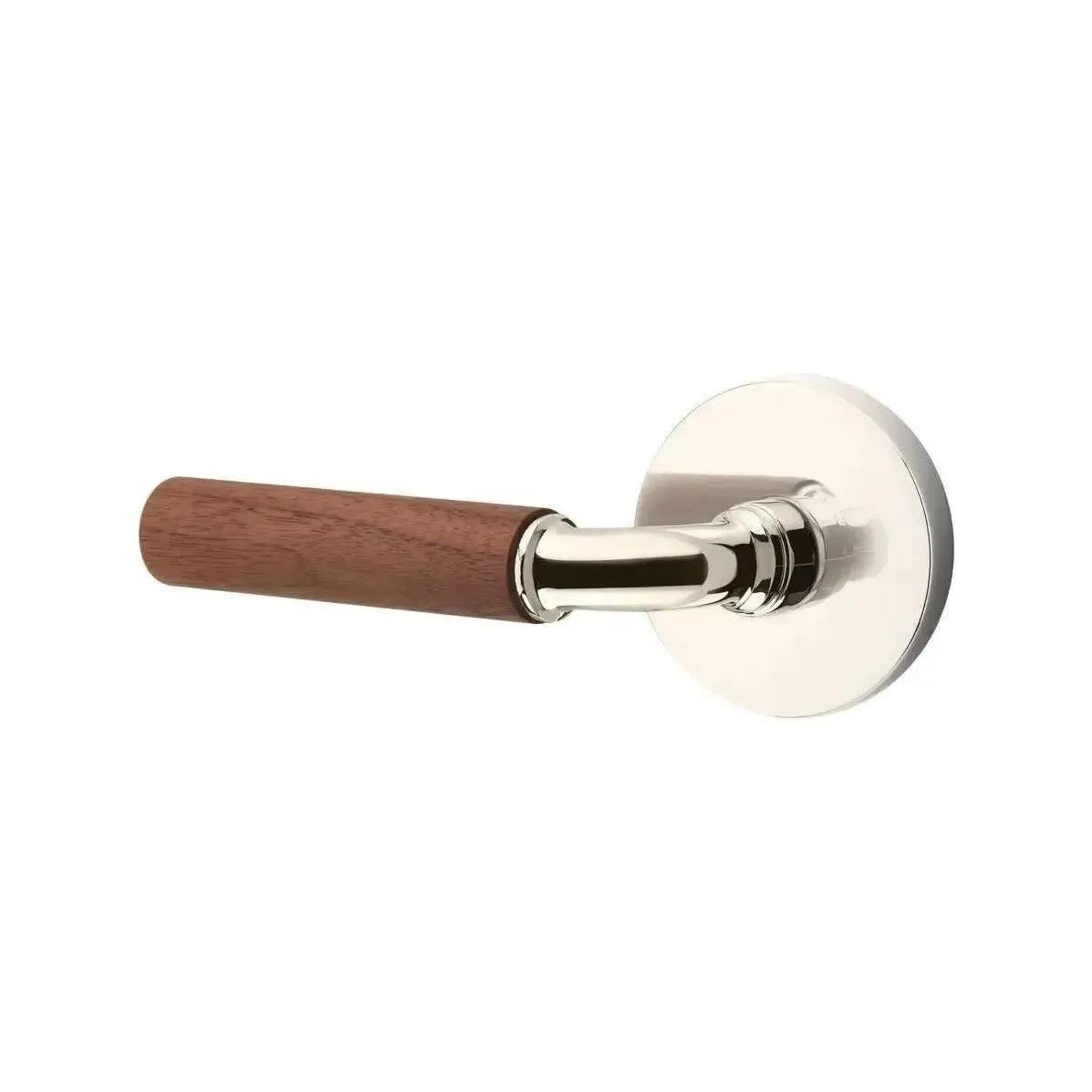 Emtek Select R-Bar Dark Walnut Lever with Disk Rosette in finish