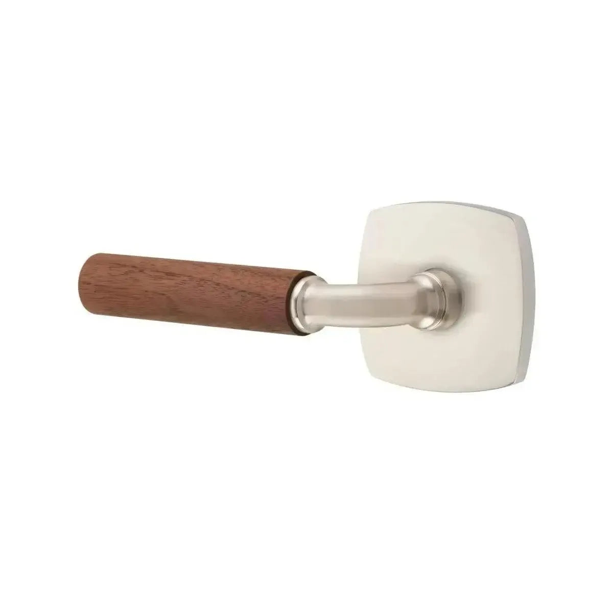 Emtek Select R-Bar Dark Walnut Lever with Urban Modern Rosette in finish