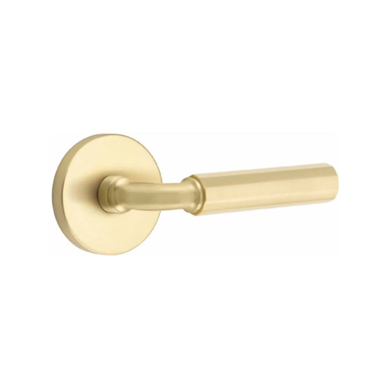 Emtek Select R-Bar Faceted Lever with Disk Rosette in finish