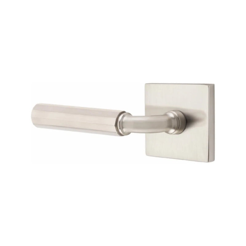 Emtek Select R-Bar Faceted Lever with Square Rosette in finish