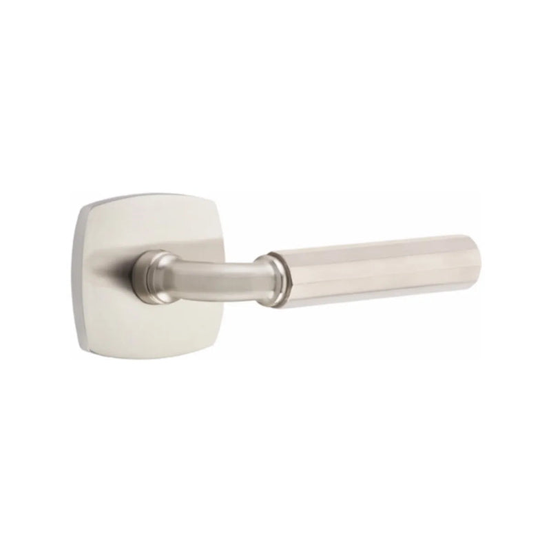 Emtek Select R-Bar Faceted Lever with Urban Modern Rosette in finish