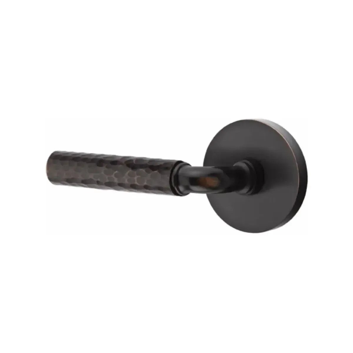 EmtekEmtek Select R-Bar Hammered Lever with Disk Rosette in 