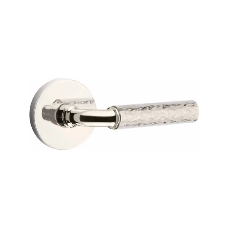 Emtek Select R-Bar Hammered Lever with Disk Rosette in finish