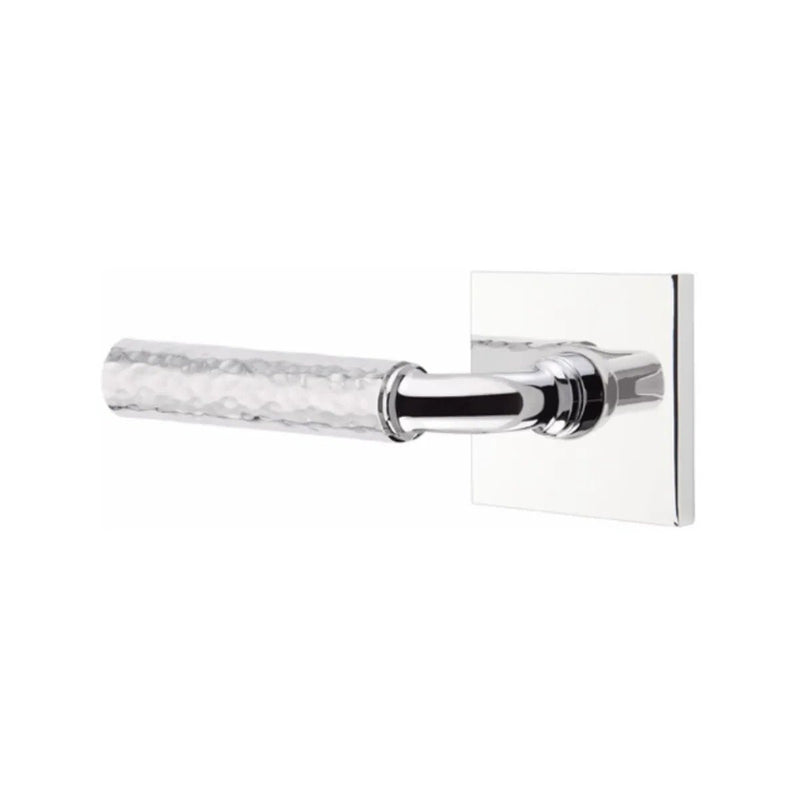 Emtek Select R-Bar Hammered Lever with Square Rosette in finish