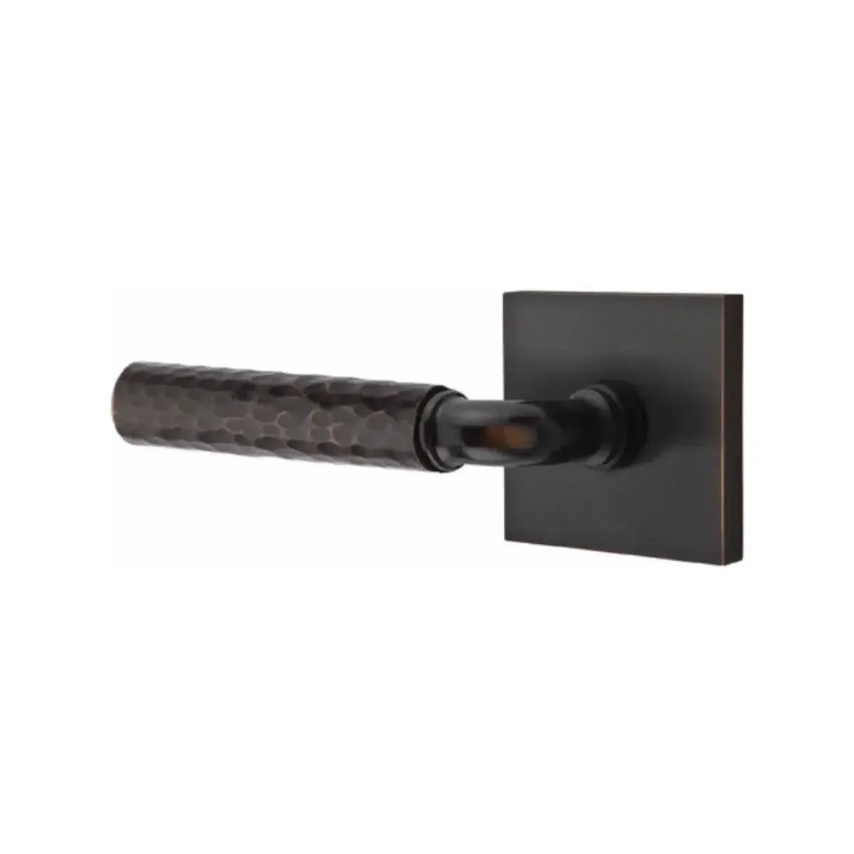 EmtekEmtek Select R-Bar Hammered Lever with Square Rosette in 