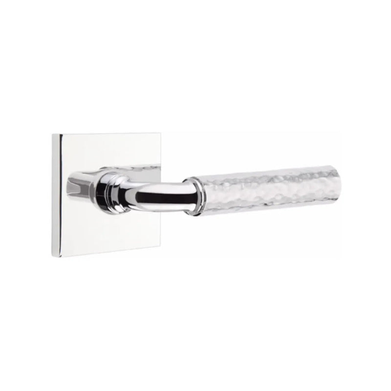 Emtek Select R-Bar Hammered Lever with Square Rosette in finish