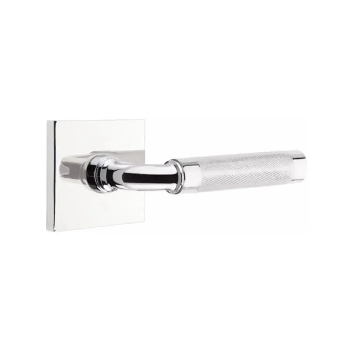 EmtekEmtek Select R-Bar Knurled Lever with Square Rosette in 