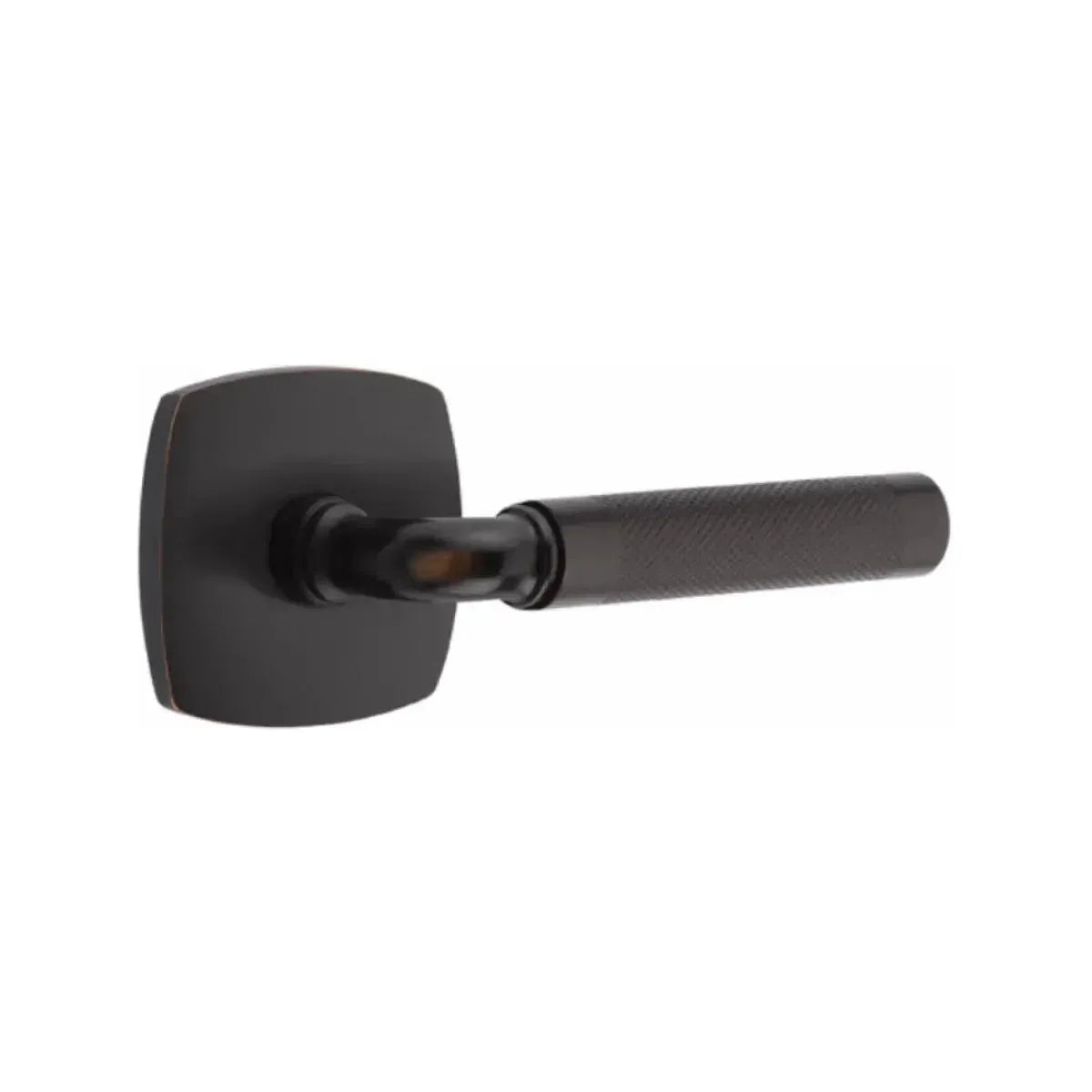 EmtekEmtek Select R-Bar Knurled Lever with Urban Modern Rosette in 