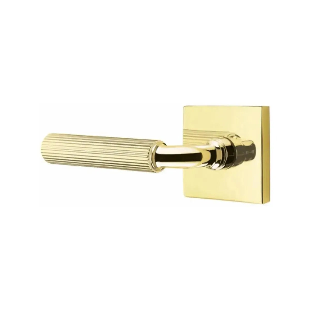 EmtekEmtek Select R-Bar Straight Knurled Lever with Square Rosette in 