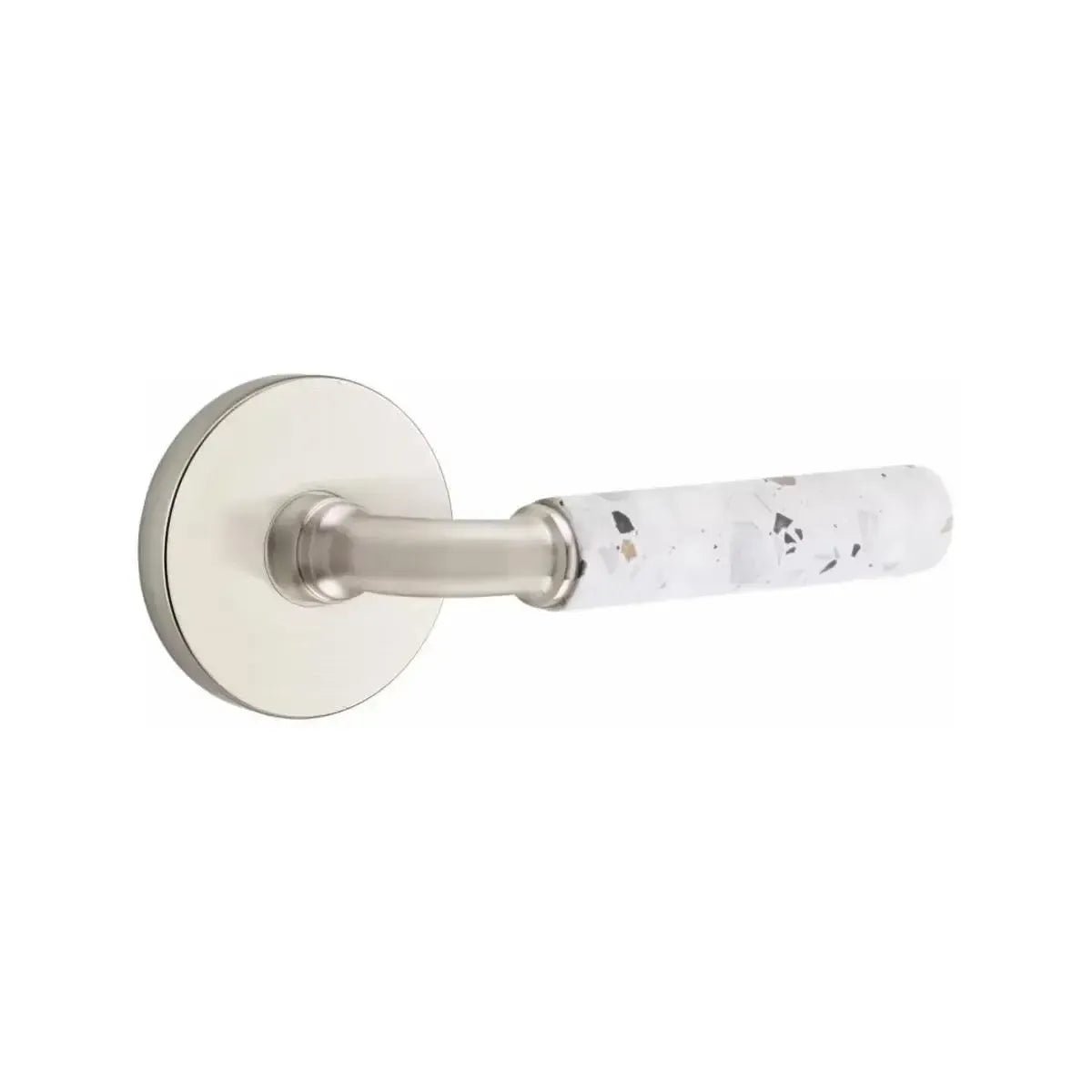 EmtekEmtek Select R-Bar Terrazzo Lever with Disk Rosette in 