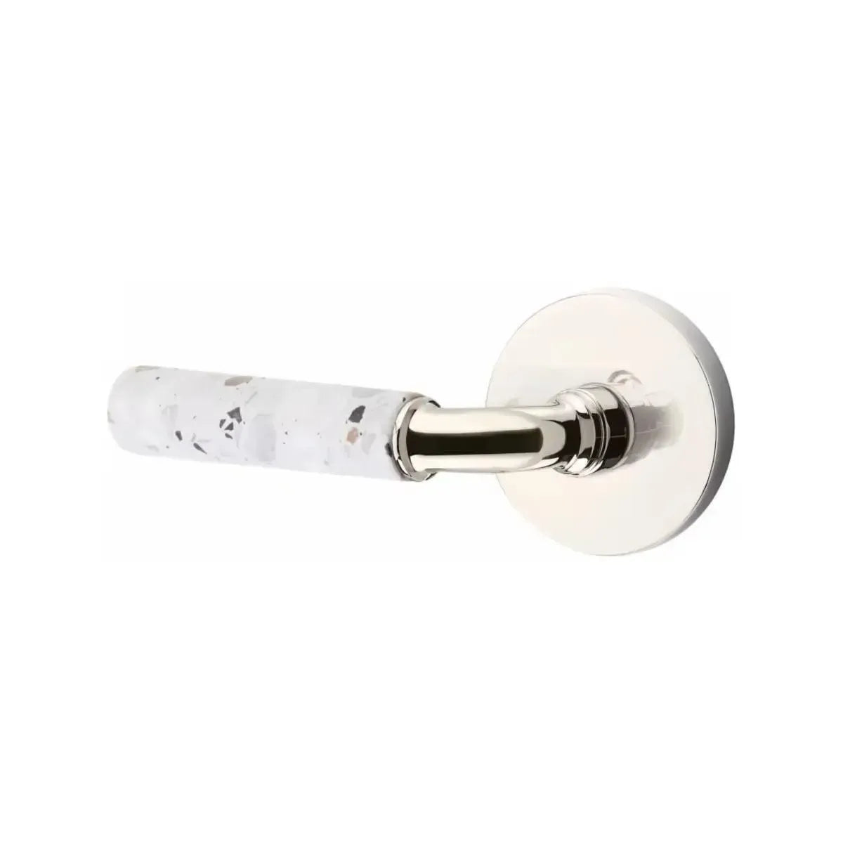 EmtekEmtek Select R-Bar Terrazzo Lever with Disk Rosette in 
