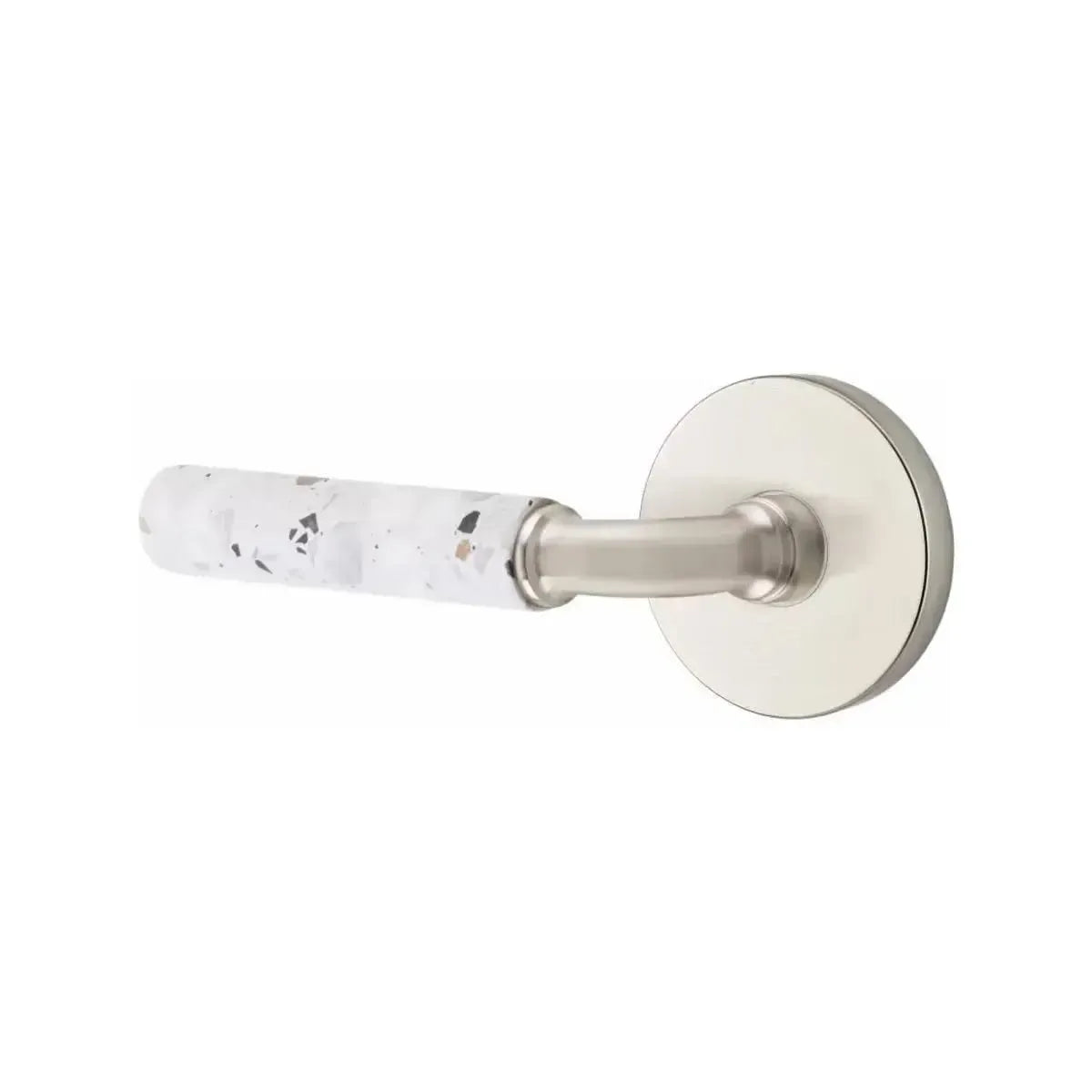 EmtekEmtek Select R-Bar Terrazzo Lever with Disk Rosette in 