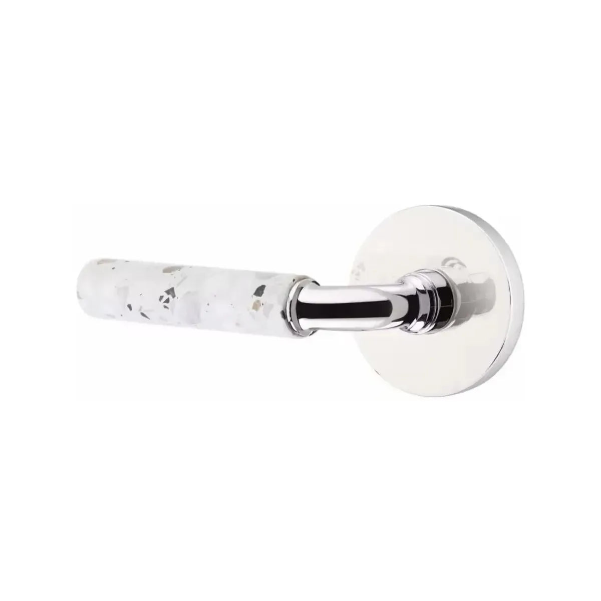 EmtekEmtek Select R-Bar Terrazzo Lever with Disk Rosette in 