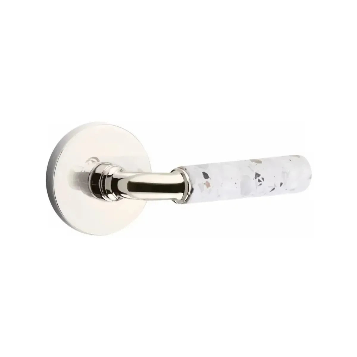 EmtekEmtek Select R-Bar Terrazzo Lever with Disk Rosette in 
