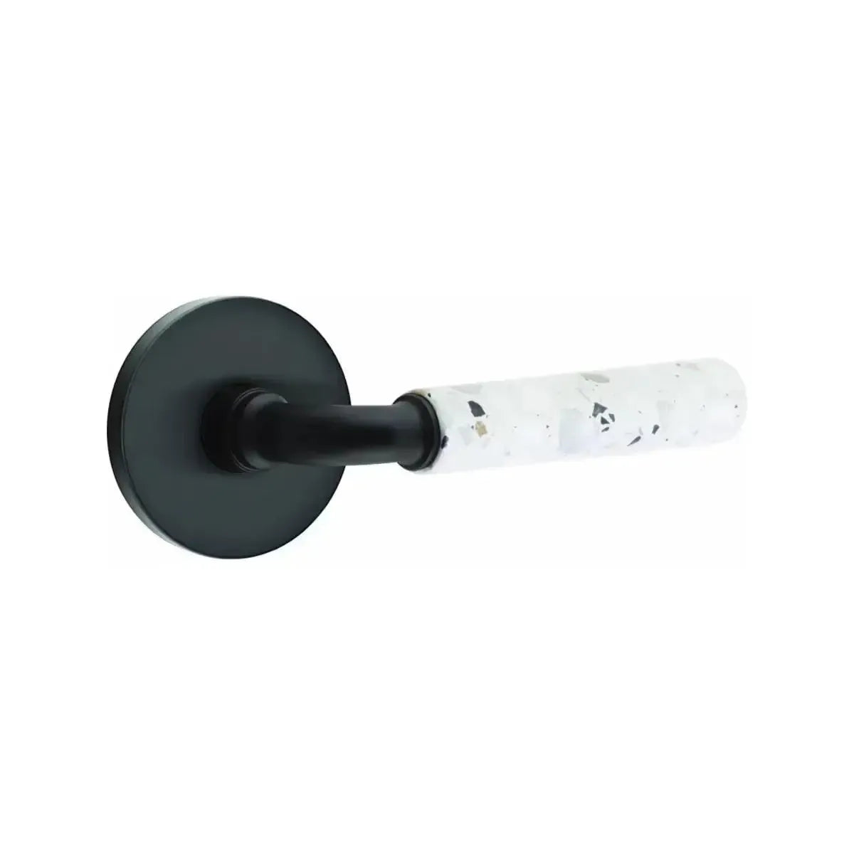 EmtekEmtek Select R-Bar Terrazzo Lever with Disk Rosette in 