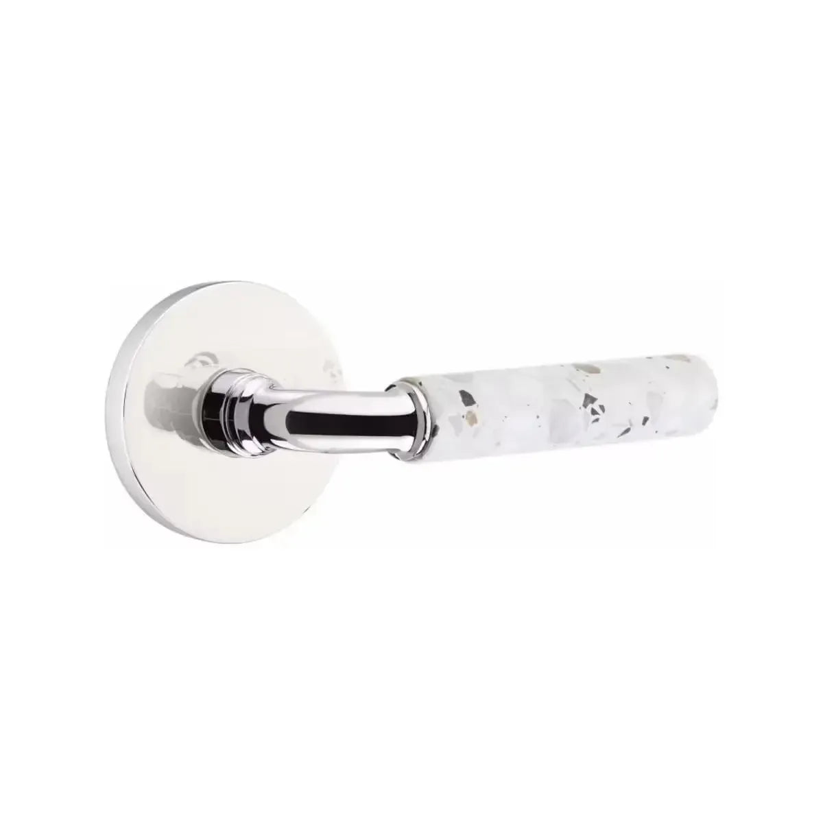 EmtekEmtek Select R-Bar Terrazzo Lever with Disk Rosette in 