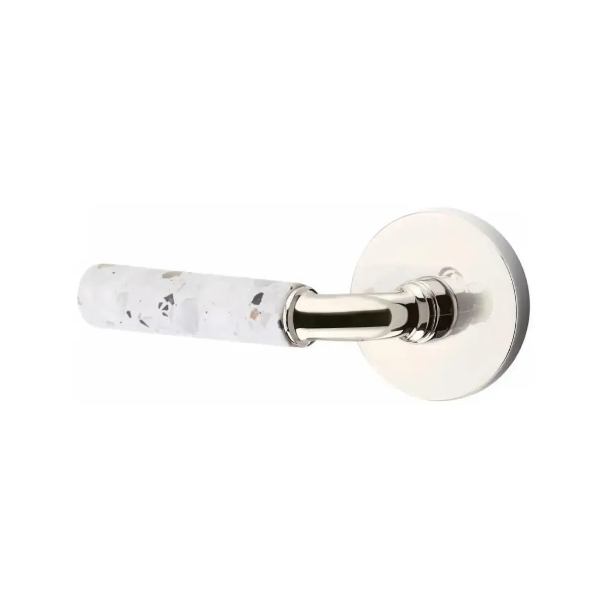 EmtekEmtek Select R-Bar Terrazzo Lever with Disk Rosette in 