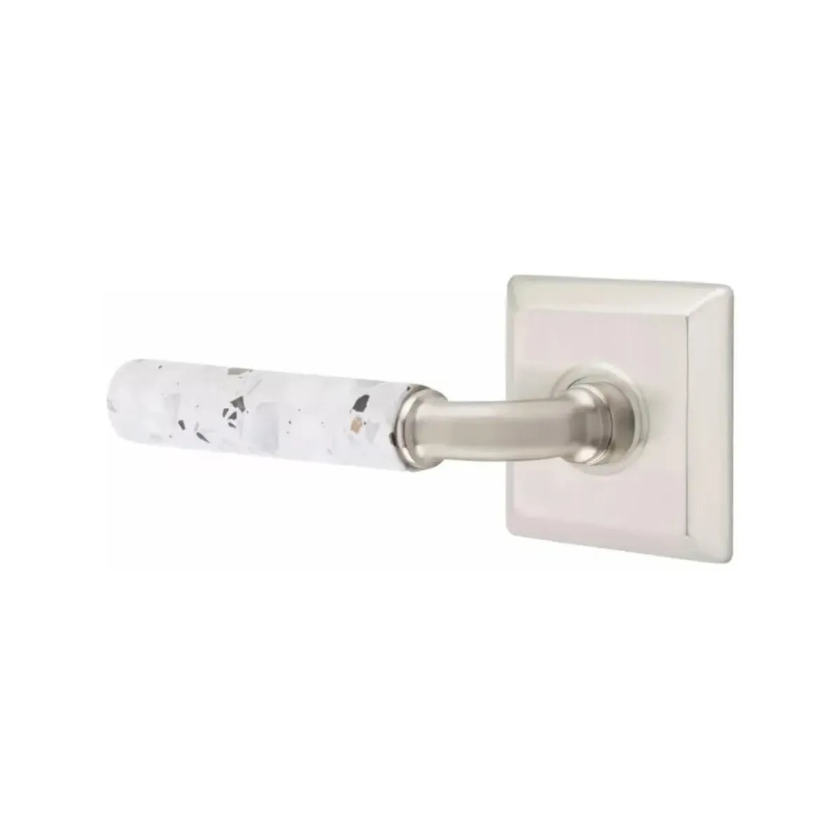 EmtekEmtek Select R-Bar Terrazzo Lever with Quincy Rosette in 