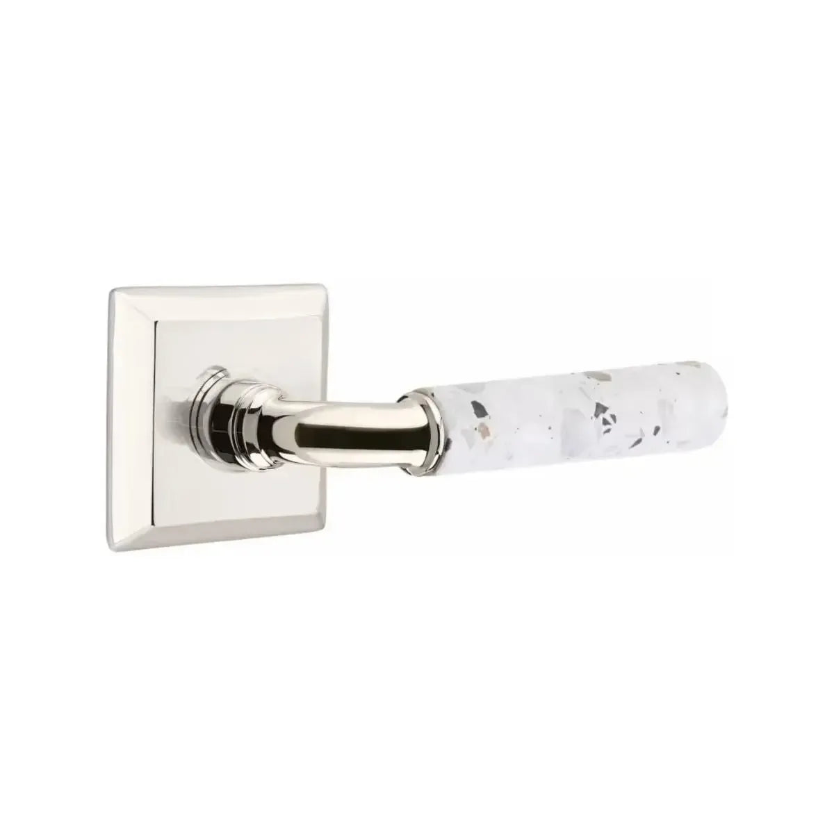 EmtekEmtek Select R-Bar Terrazzo Lever with Quincy Rosette in 