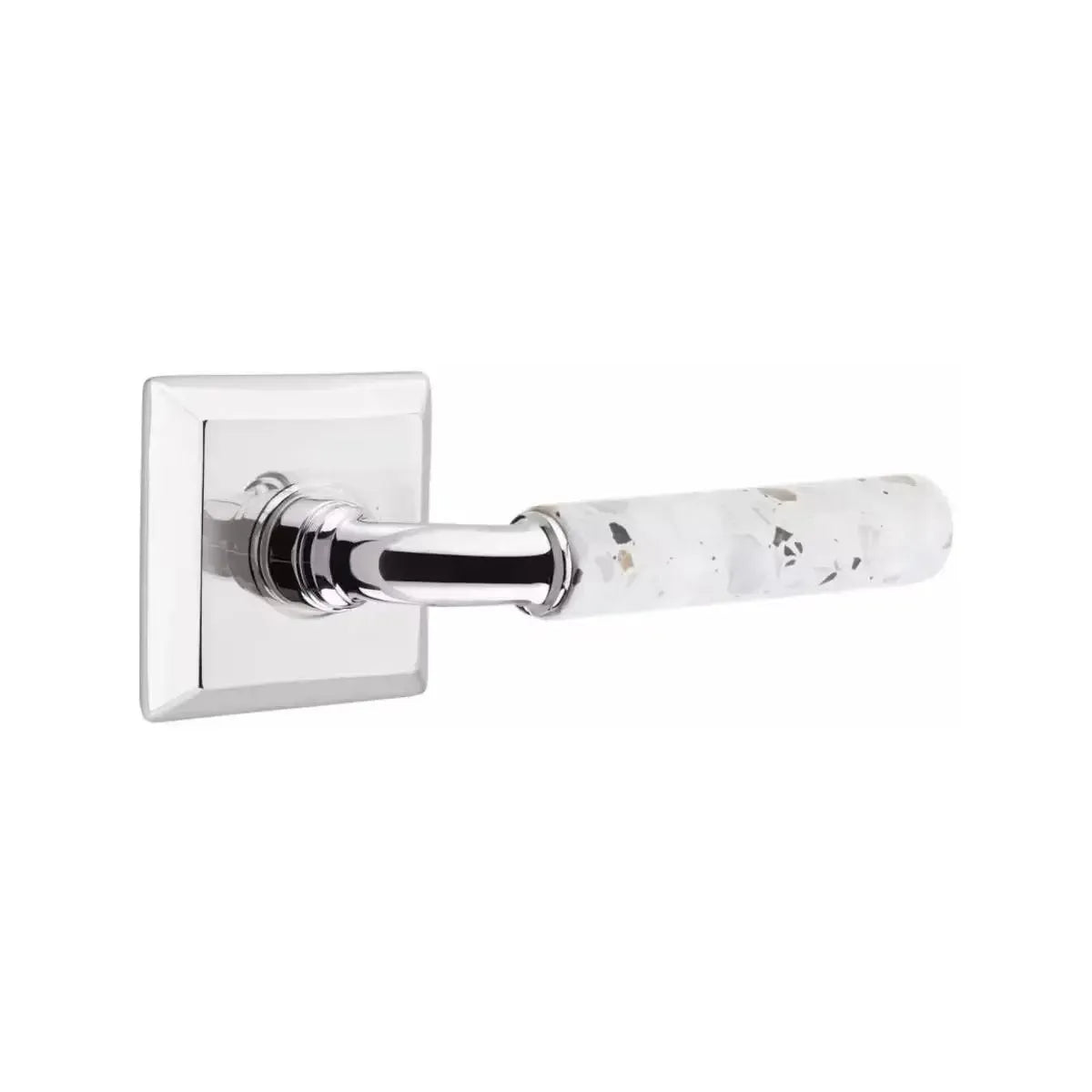 EmtekEmtek Select R-Bar Terrazzo Lever with Quincy Rosette in 