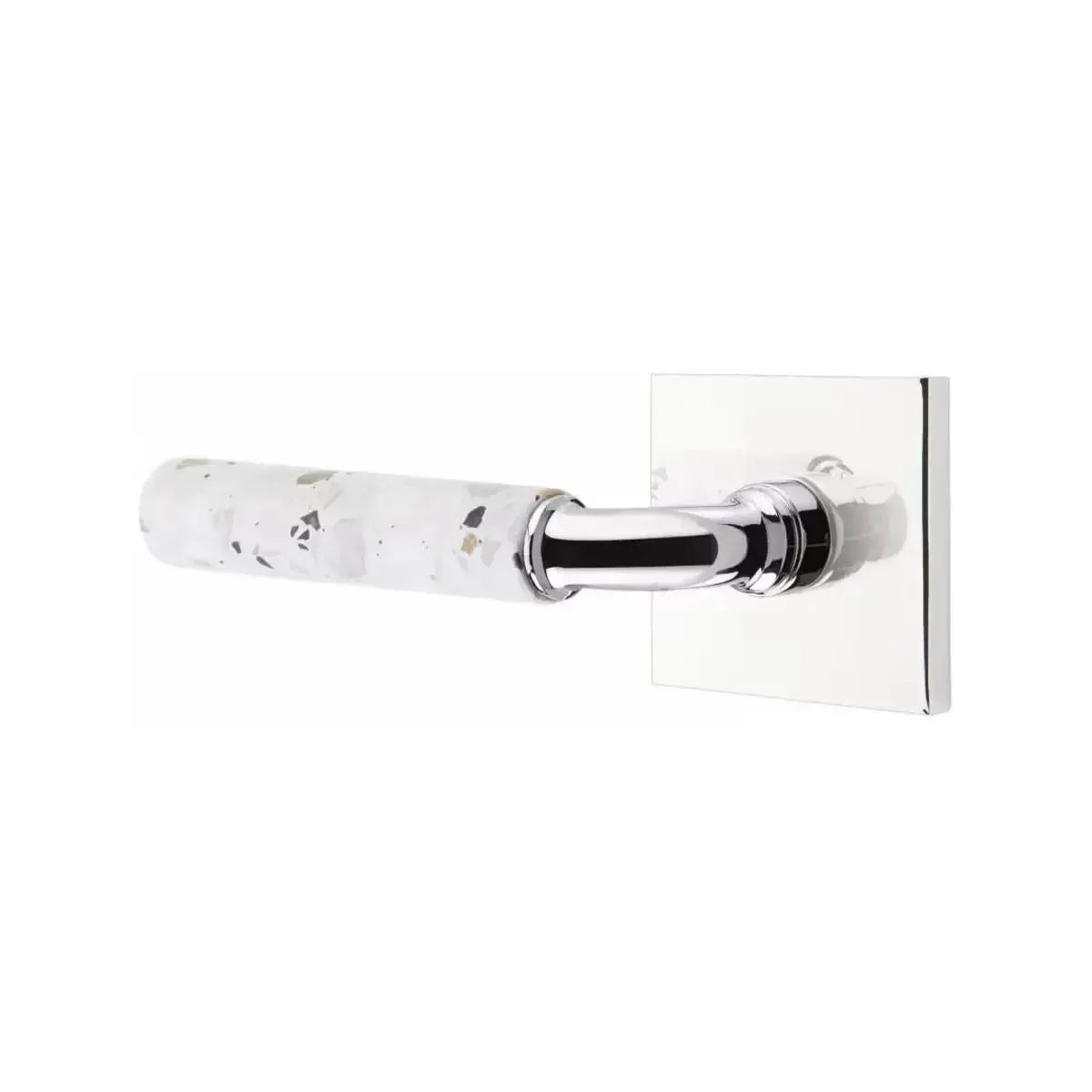 EmtekEmtek Select R-Bar Terrazzo Lever with Square Rosette in 