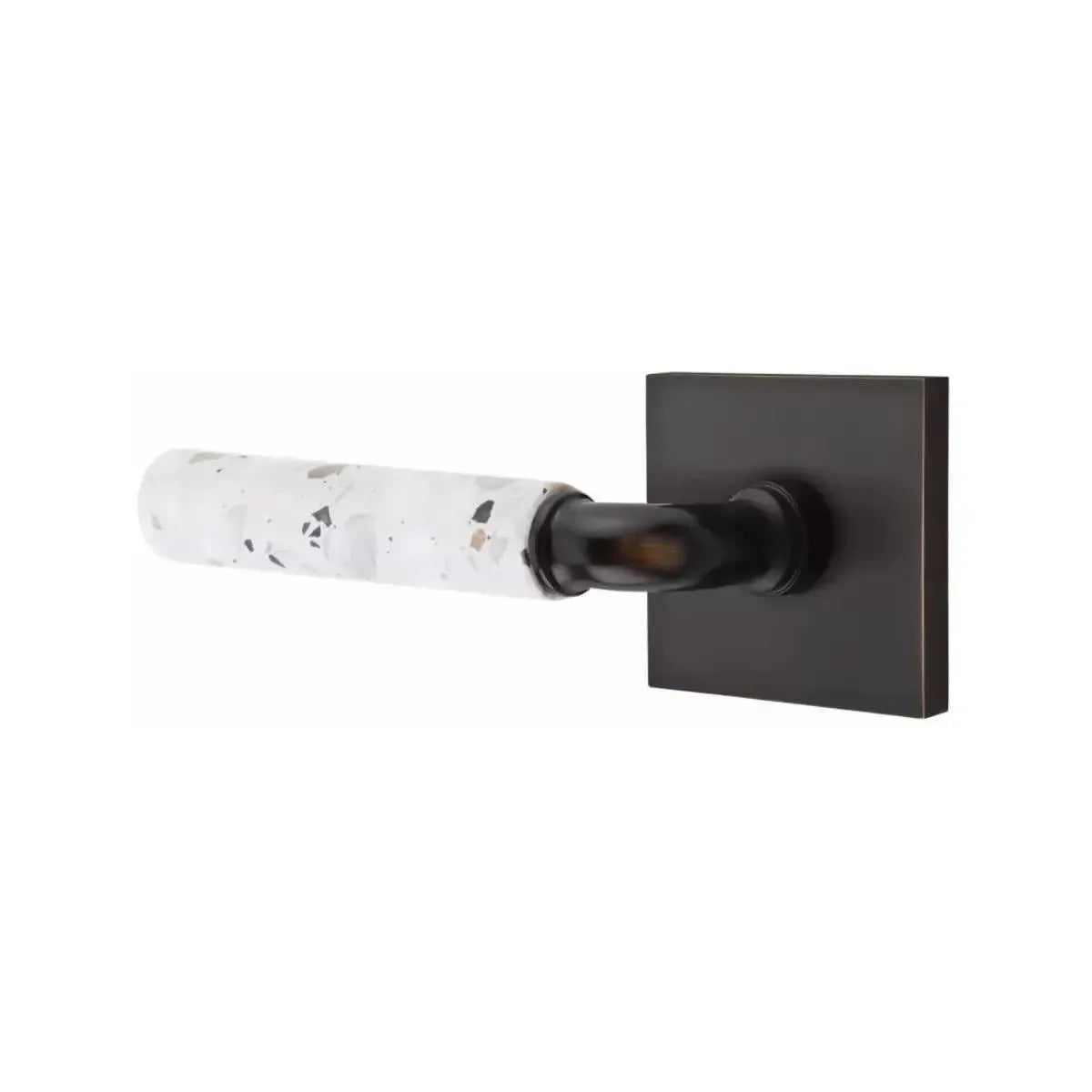 EmtekEmtek Select R-Bar Terrazzo Lever with Square Rosette in 