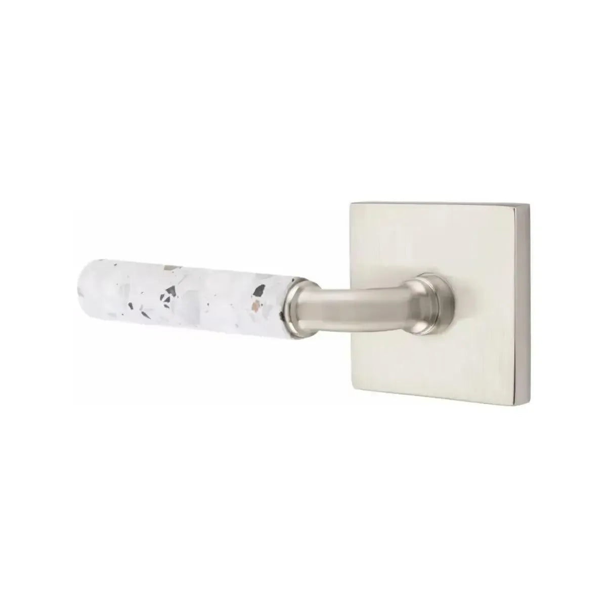 EmtekEmtek Select R-Bar Terrazzo Lever with Square Rosette in 