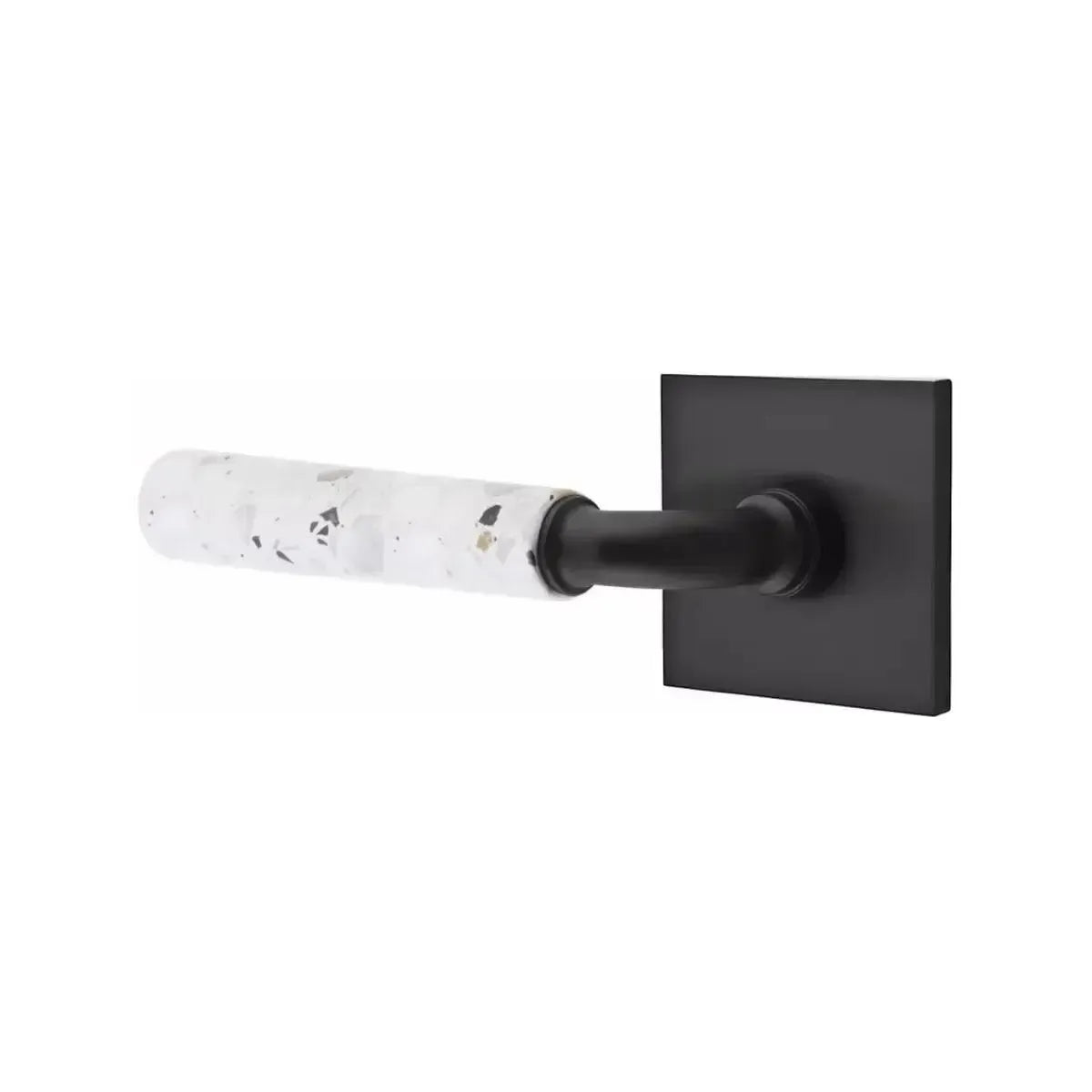 EmtekEmtek Select R-Bar Terrazzo Lever with Square Rosette in 