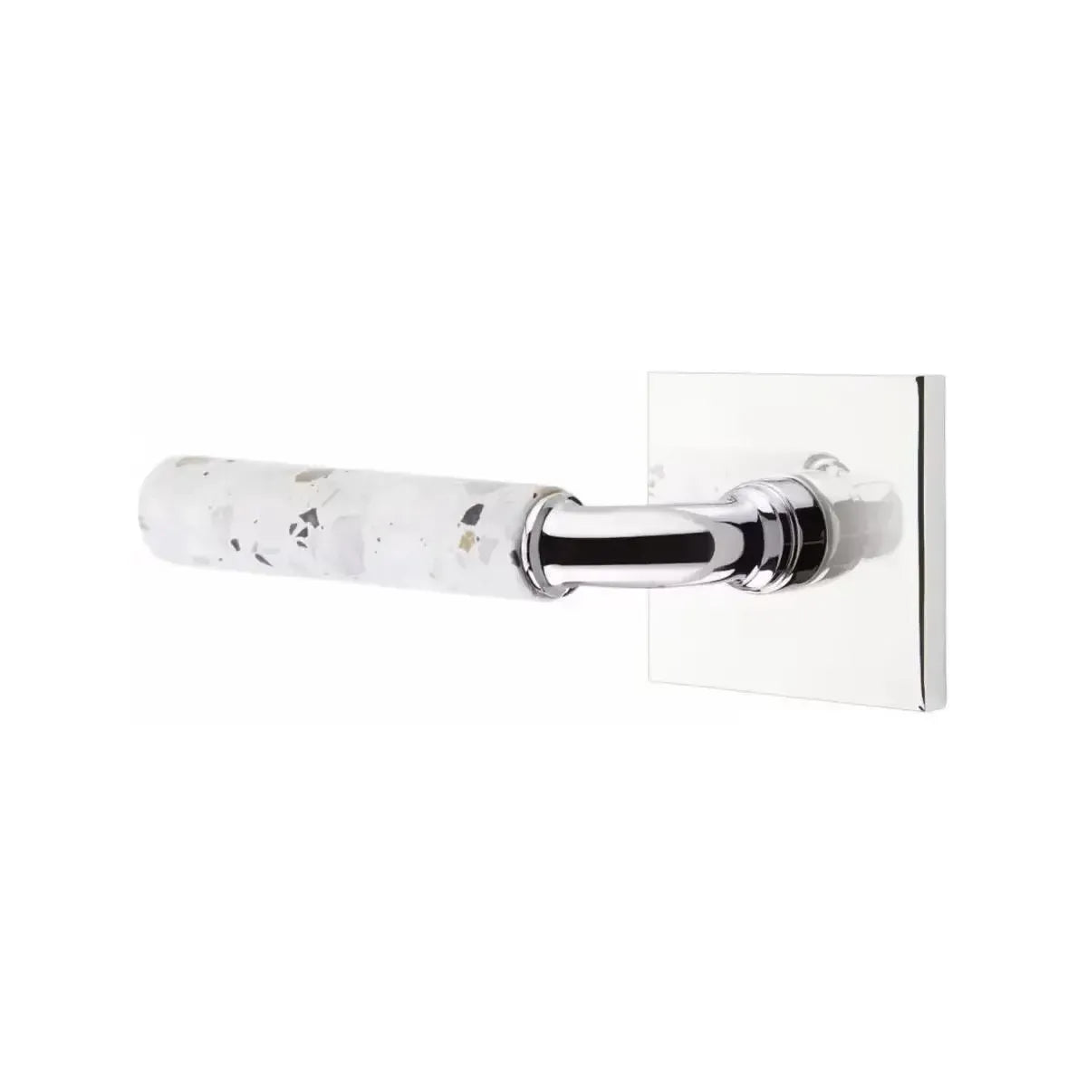 EmtekEmtek Select R-Bar Terrazzo Lever with Square Rosette in 