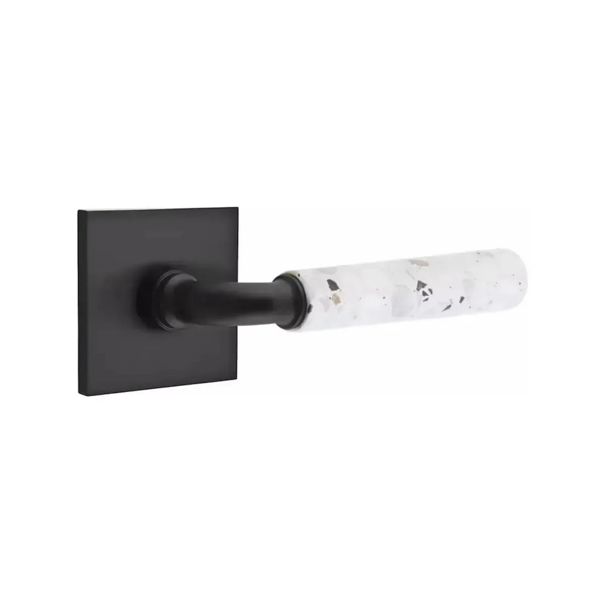 EmtekEmtek Select R-Bar Terrazzo Lever with Square Rosette in 