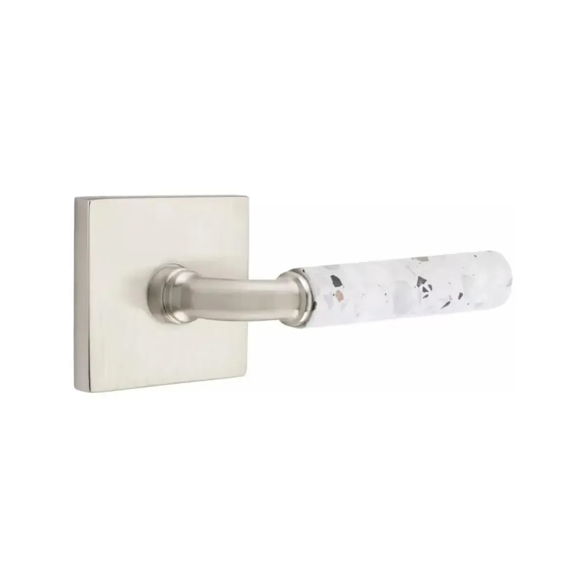 EmtekEmtek Select R-Bar Terrazzo Lever with Square Rosette in 